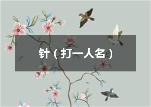 针（打一人名）