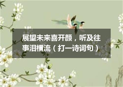 展望未来喜开颜，听及往事泪横流（打一诗词句）