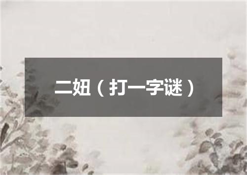 二妞（打一字谜）