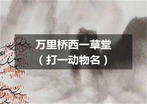 万里桥西一草堂（打一动物名）