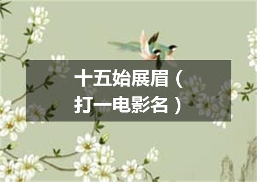 十五始展眉（打一电影名）