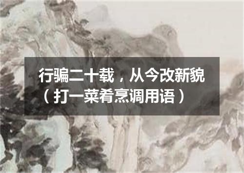 行骗二十载，从今改新貌（打一菜肴烹调用语）