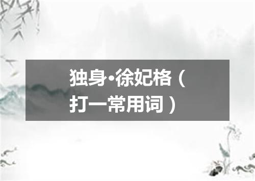独身·徐妃格（打一常用词）