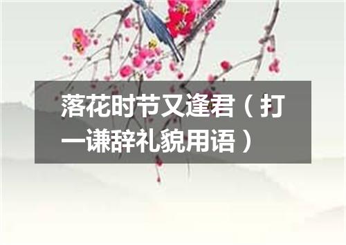 落花时节又逢君（打一谦辞礼貌用语）