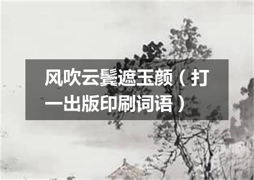 风吹云鬓遮玉颜（打一出版印刷词语）