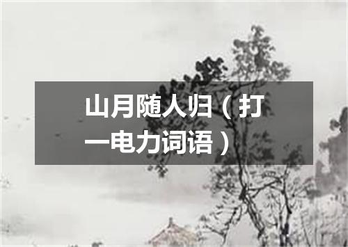 山月随人归（打一电力词语）