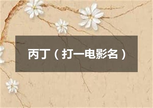 丙丁（打一电影名）