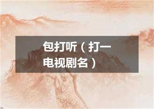 包打听（打一电视剧名）