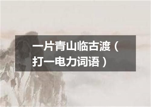一片青山临古渡（打一电力词语）