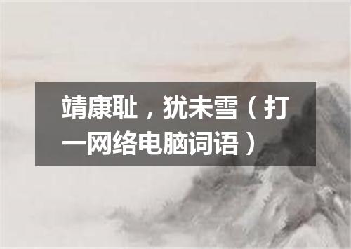 靖康耻，犹未雪（打一网络电脑词语）