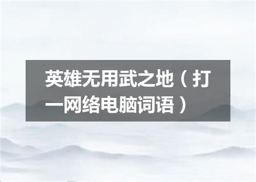 英雄无用武之地（打一网络电脑词语）