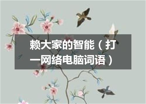 赖大家的智能（打一网络电脑词语）