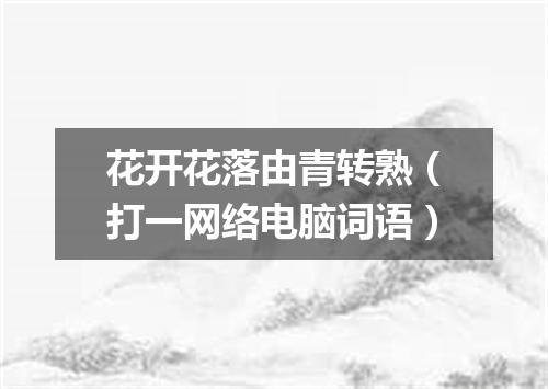 花开花落由青转熟（打一网络电脑词语）
