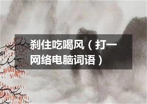 刹住吃喝风（打一网络电脑词语）