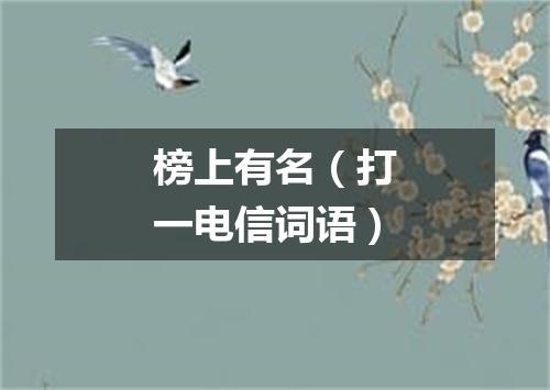 榜上有名（打一电信词语）