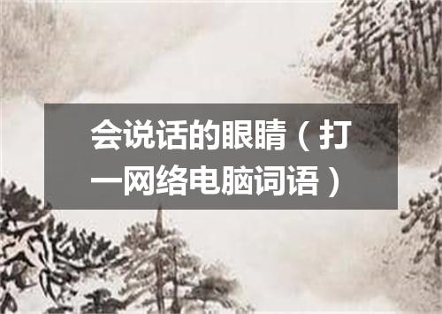 会说话的眼睛（打一网络电脑词语）