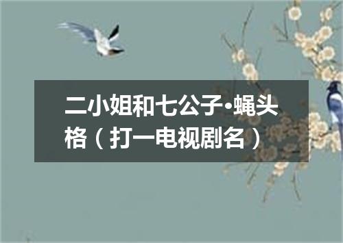 二小姐和七公子·蝇头格（打一电视剧名）