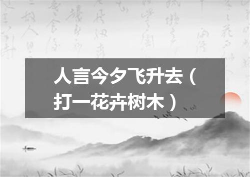 人言今夕飞升去（打一花卉树木）