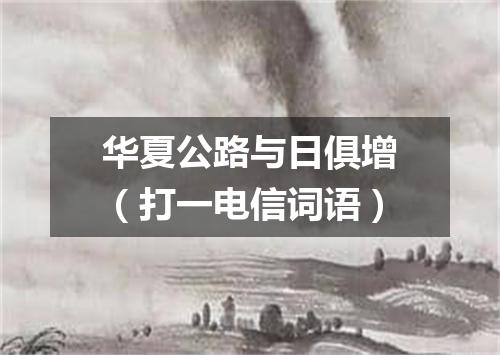 华夏公路与日俱增（打一电信词语）