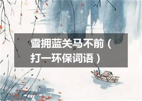 雪拥蓝关马不前（打一环保词语）