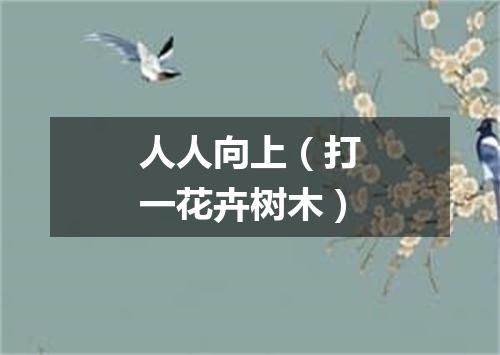 人人向上（打一花卉树木）
