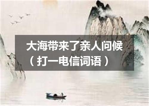 大海带来了亲人问候（打一电信词语）