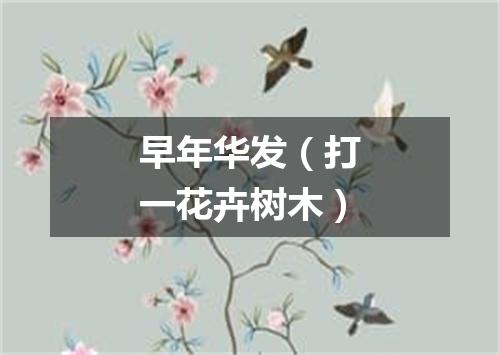 早年华发（打一花卉树木）