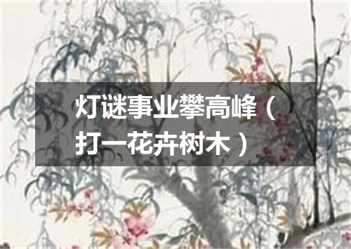 灯谜事业攀高峰（打一花卉树木）