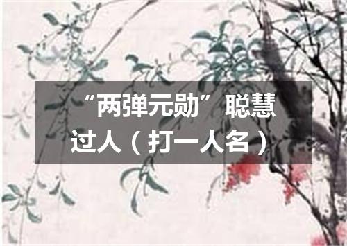 “两弹元勋”聪慧过人（打一人名）