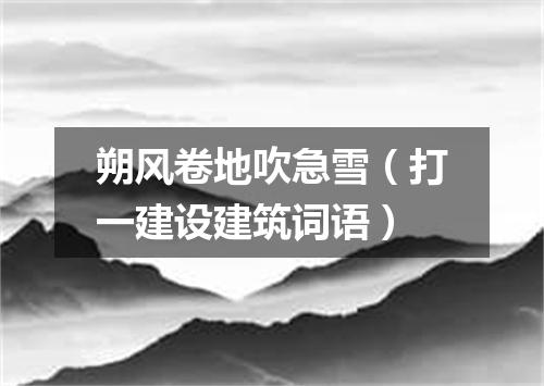 朔风卷地吹急雪（打一建设建筑词语）
