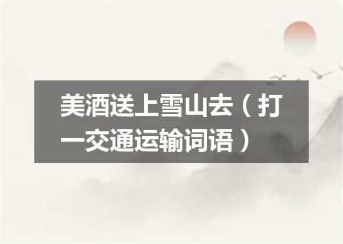 美酒送上雪山去（打一交通运输词语）