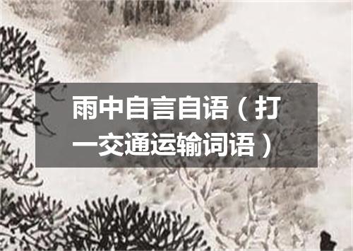 雨中自言自语（打一交通运输词语）