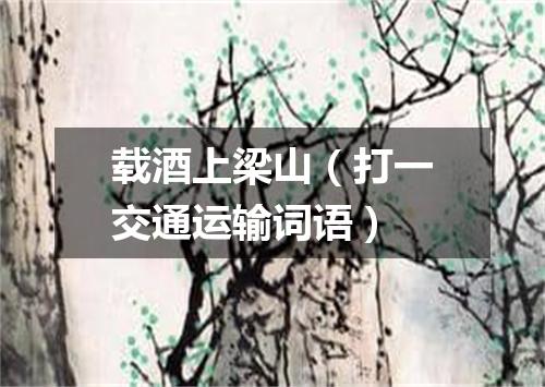 载酒上梁山（打一交通运输词语）