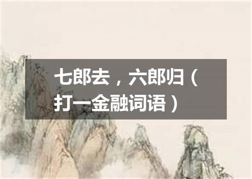 七郎去，六郎归（打一金融词语）