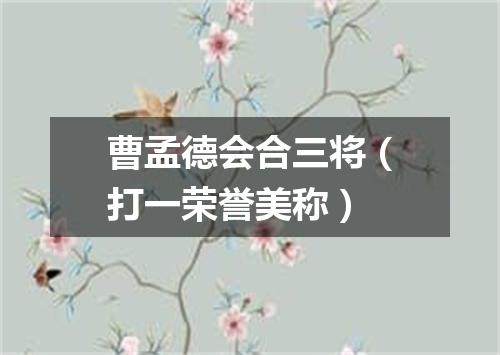 曹孟德会合三将（打一荣誉美称）