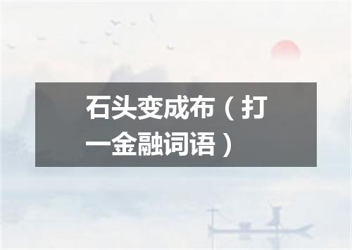 石头变成布（打一金融词语）
