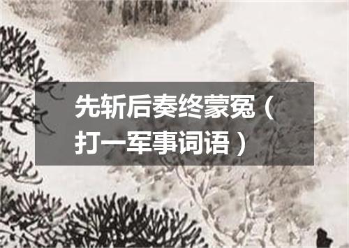 先斩后奏终蒙冤（打一军事词语）