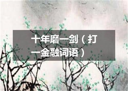 十年磨一剑（打一金融词语）
