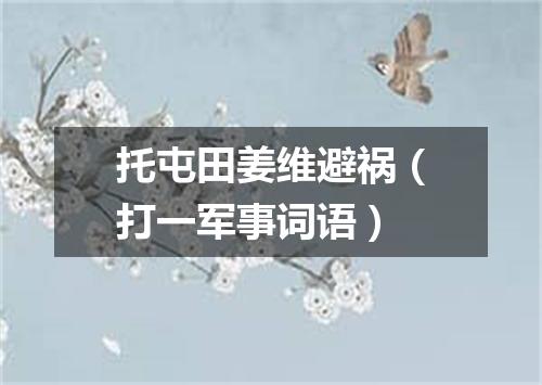 托屯田姜维避祸（打一军事词语）