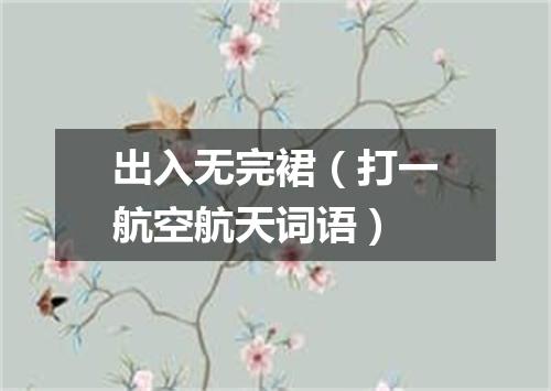 出入无完裙（打一航空航天词语）
