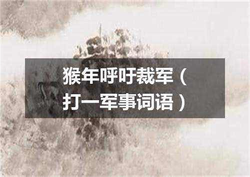 猴年呼吁裁军（打一军事词语）