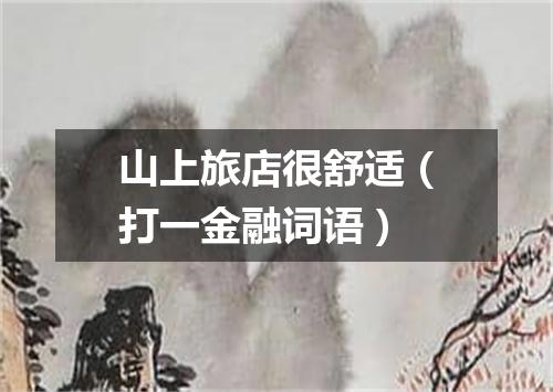 山上旅店很舒适（打一金融词语）