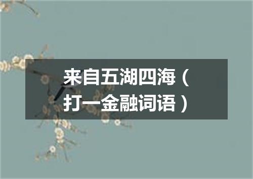 来自五湖四海（打一金融词语）