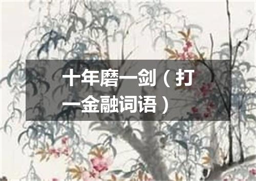 十年磨一剑（打一金融词语）