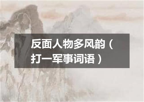 反面人物多风韵（打一军事词语）