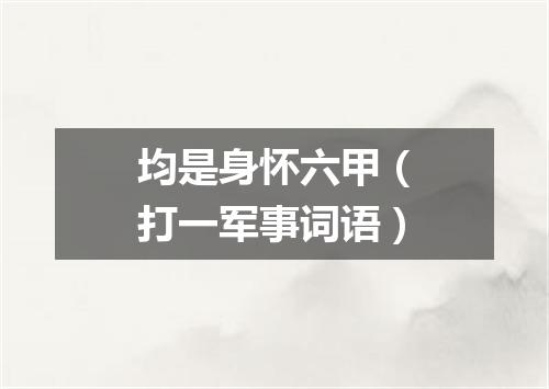 均是身怀六甲（打一军事词语）