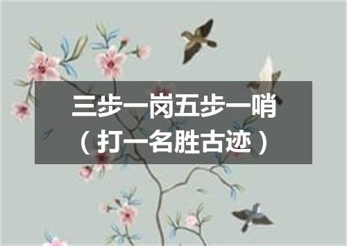 三步一岗五步一哨（打一名胜古迹）