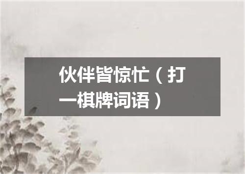 伙伴皆惊忙（打一棋牌词语）