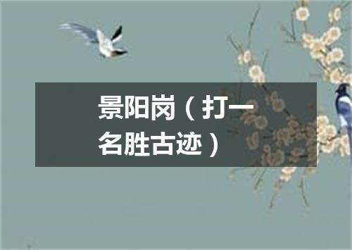 景阳岗（打一名胜古迹）