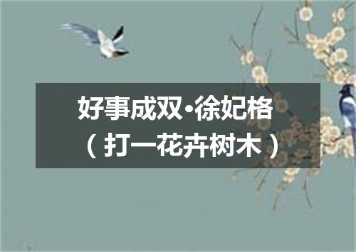 好事成双·徐妃格（打一花卉树木）